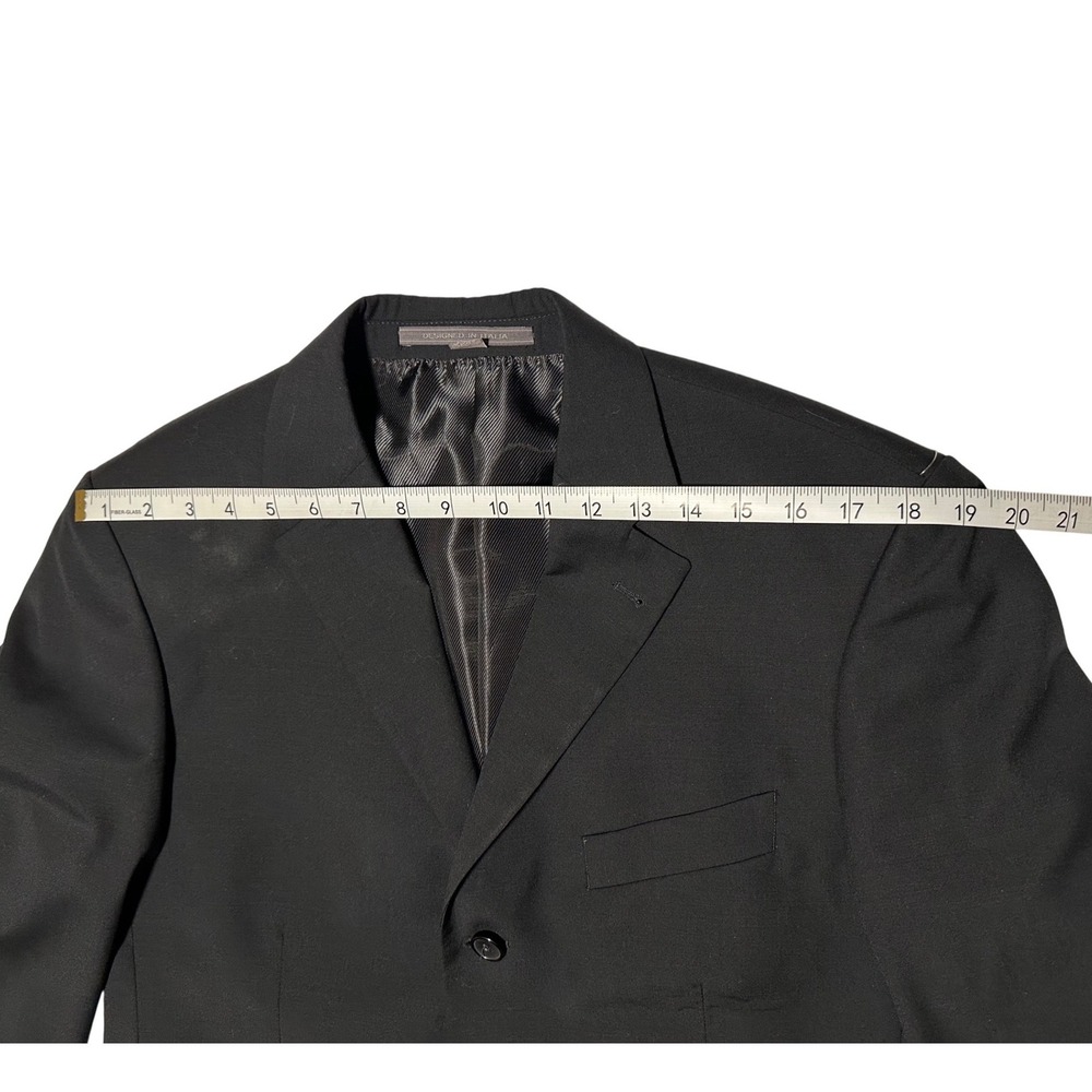 Giorgio Cosani Le Collezioni Super 120s Wool Blazer Suit Jacket Men Black 40 REG - Picture 9 of 14